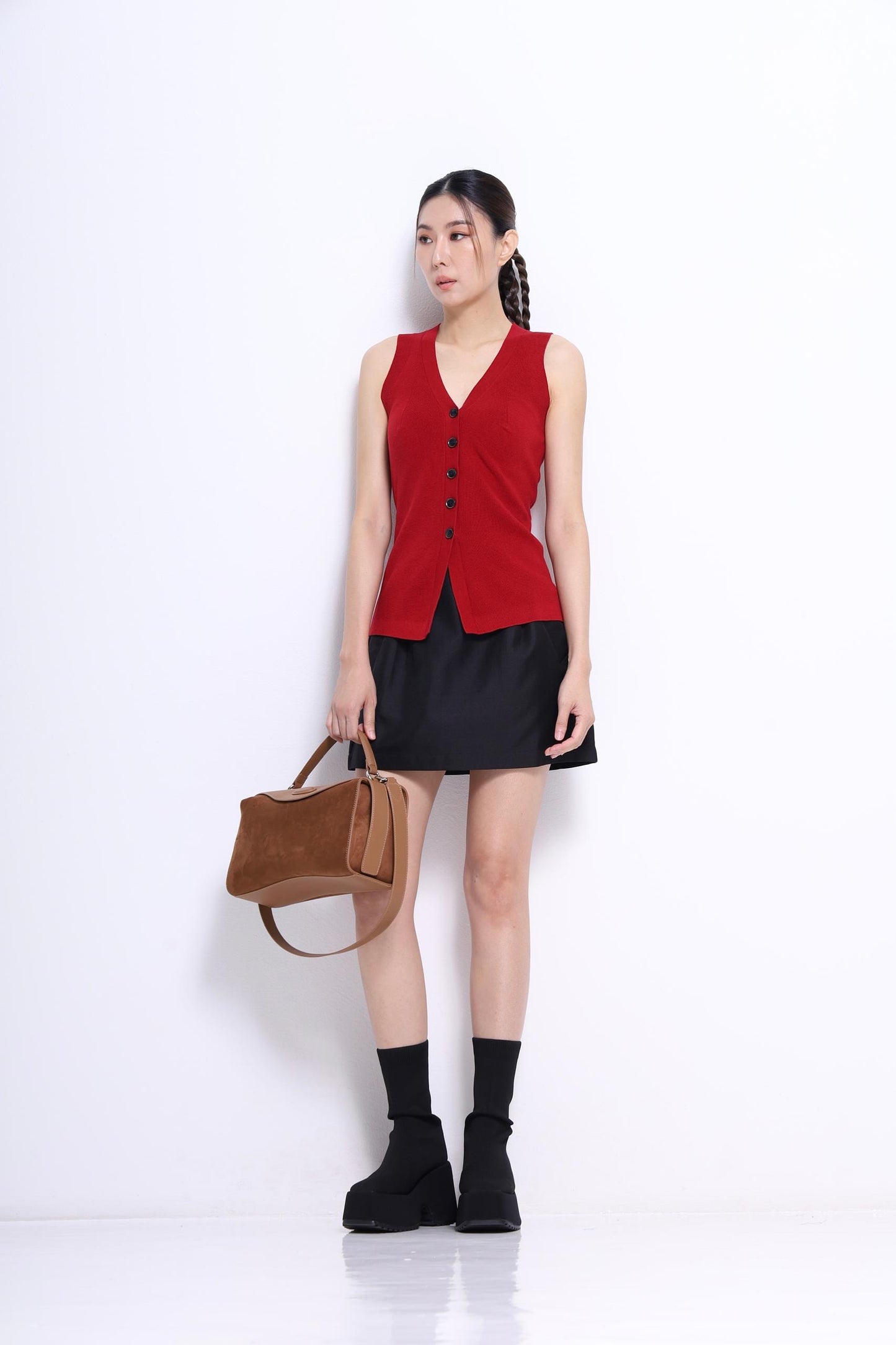 Claira V-Neck Knit Vest