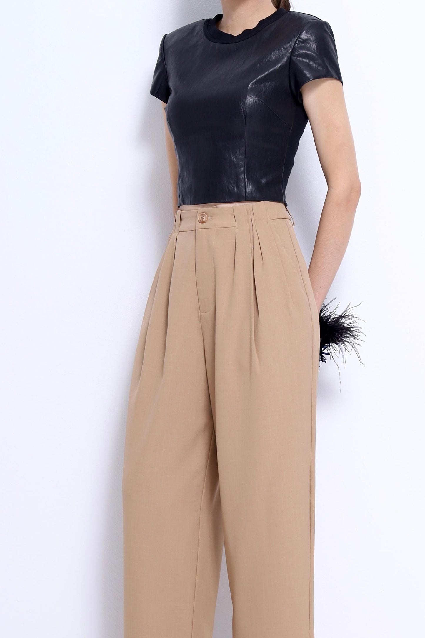 Olivia Faux Leather Top
