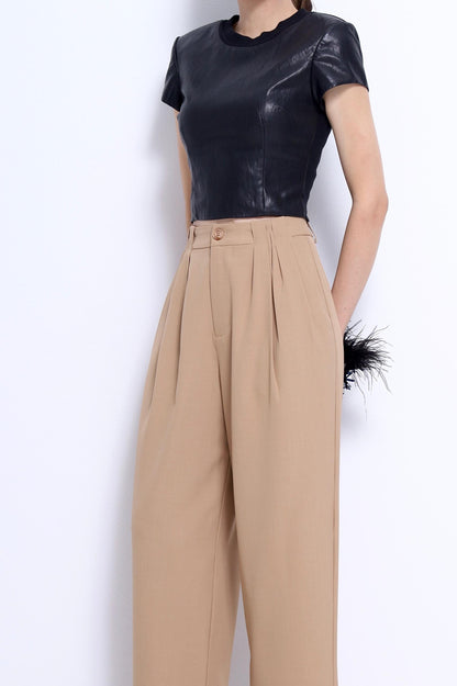 Olivia Faux Leather Top