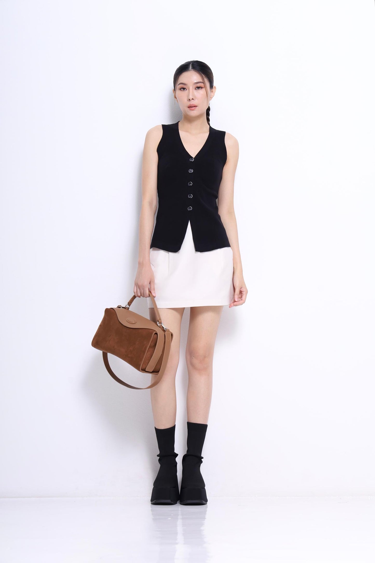 Claira V-Neck Knit Vest