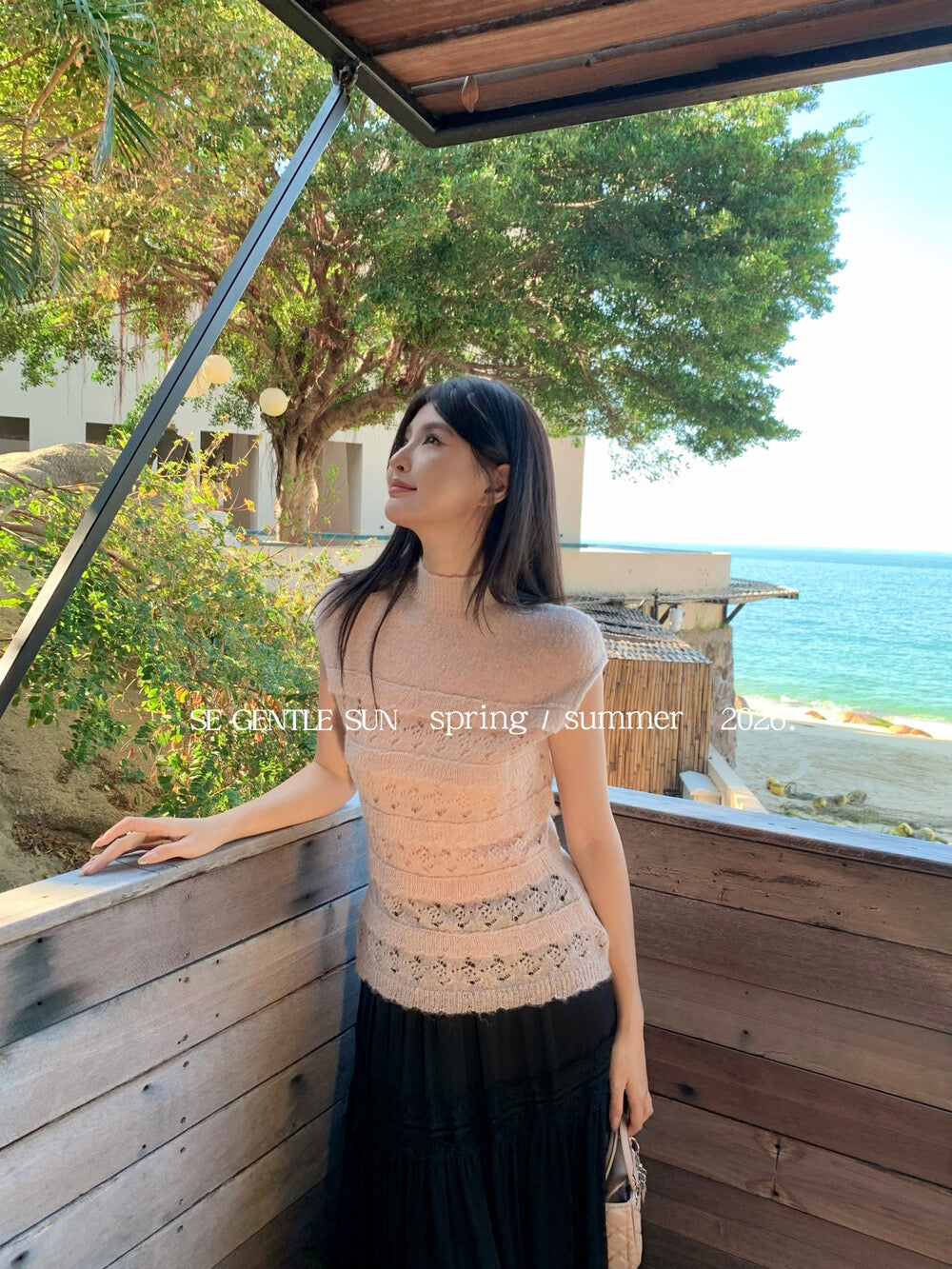 Luna Hollow Lace Knit Top