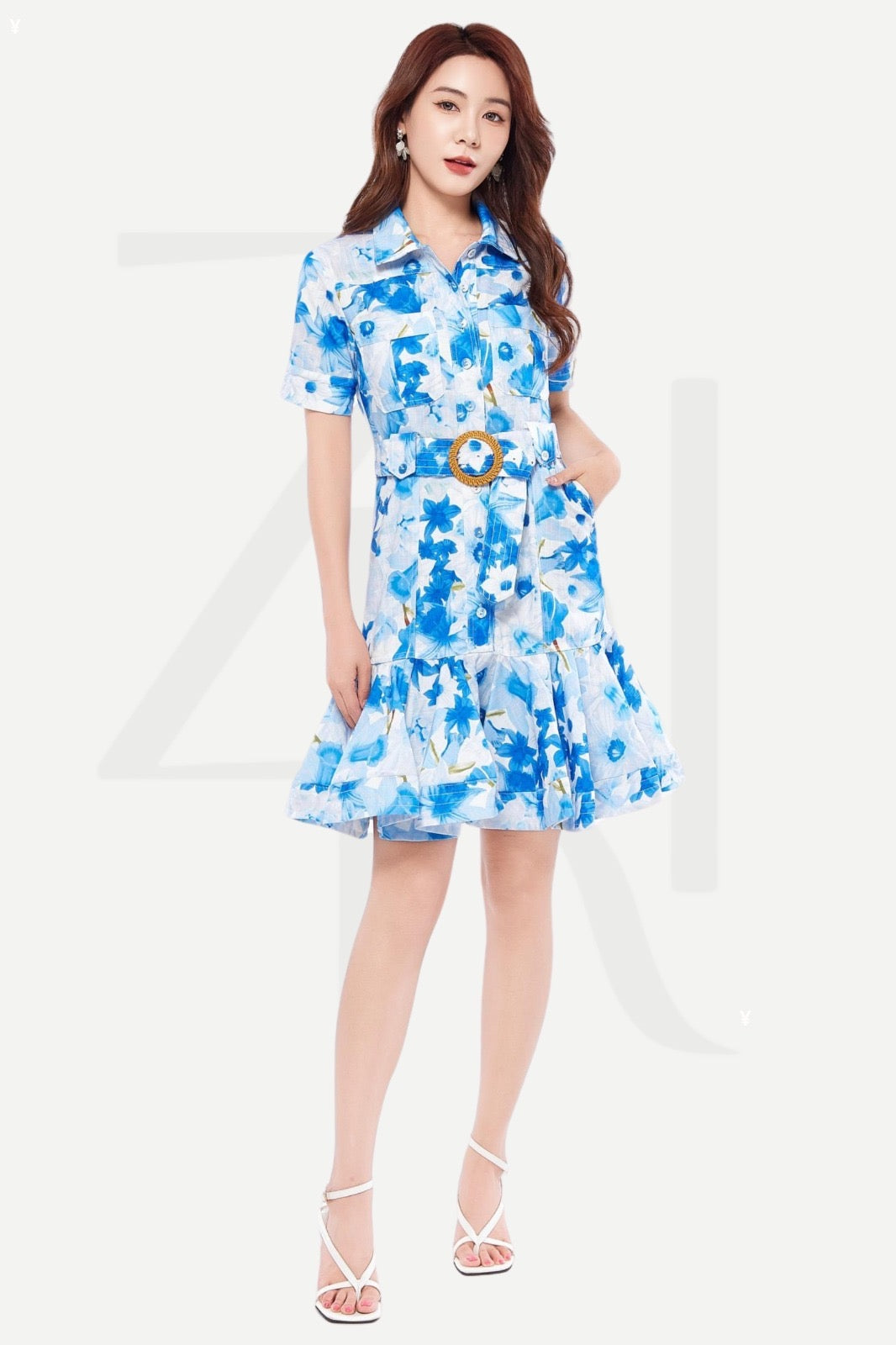 Monet A-line Floral Dress