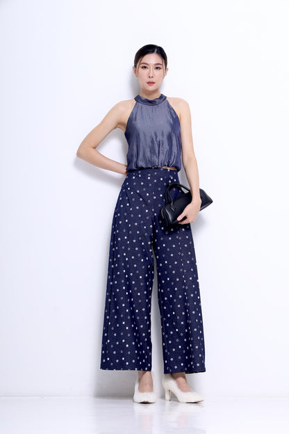 Elise Star Prints Wide Legged Pants