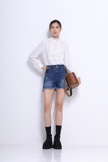 Lacey Mock neck Lace Blouse
