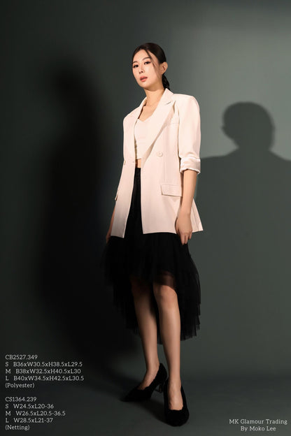Pansy Asymmetrical Tulle Skirt
