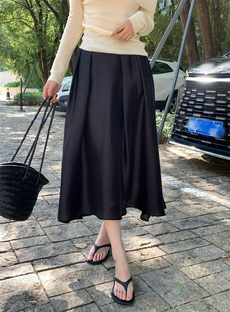 Valentina Pleated A-line Skirt