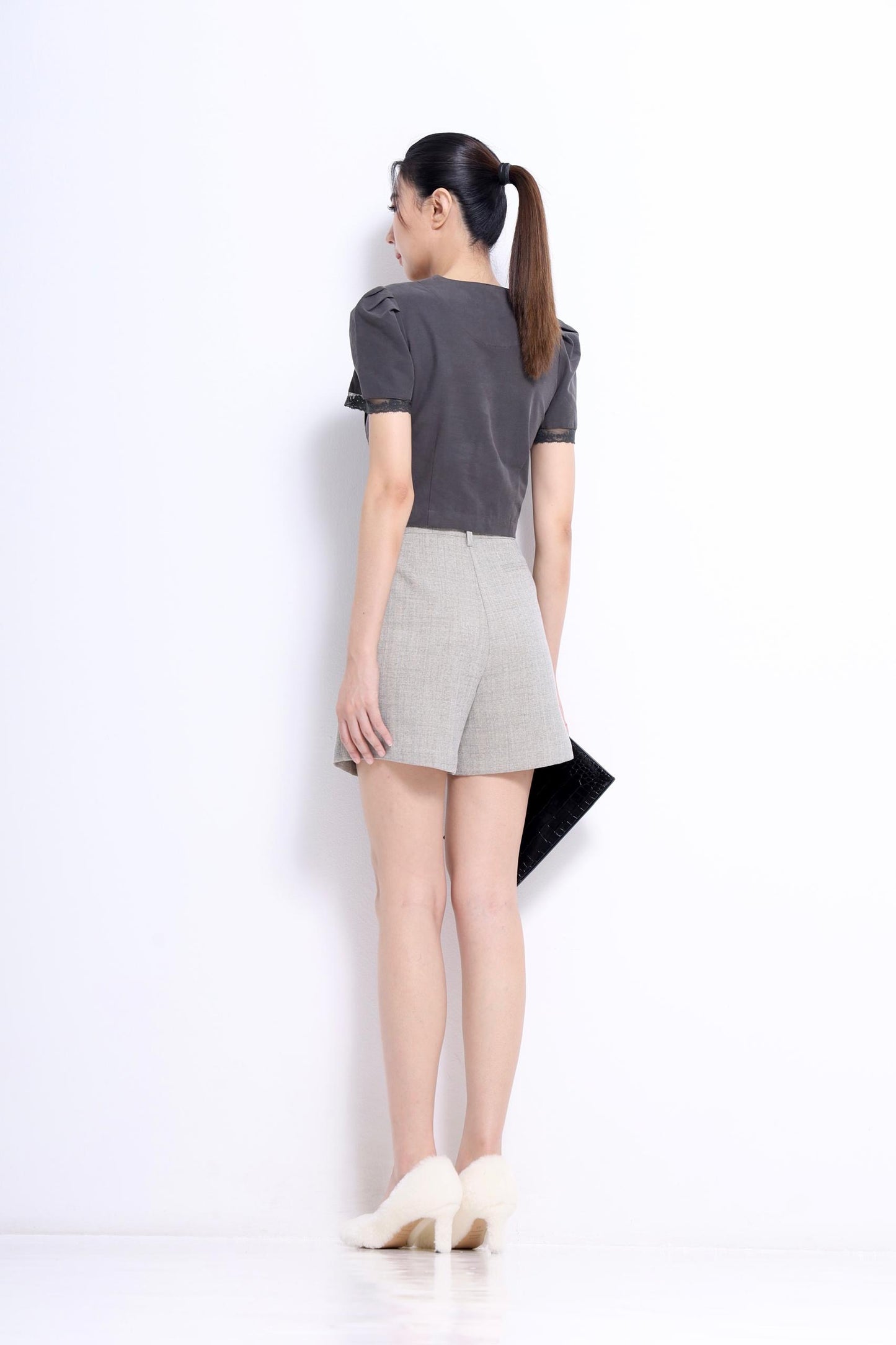 Lulu V-Neck Lace Ribbon Blouse