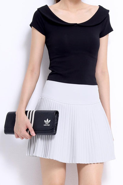 Felise Contrast Collar Knit Top