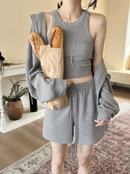 Teresa Embossed Knit Hoodie Setwear