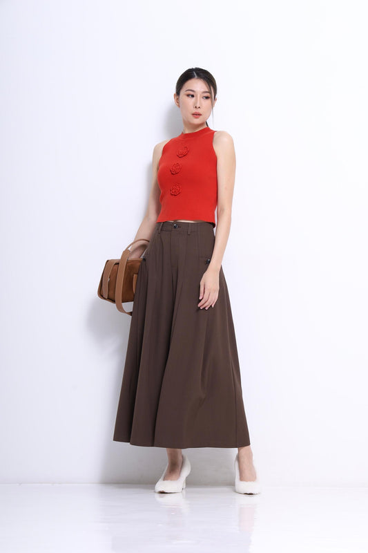 Camille Rose Ribbed Knit Top