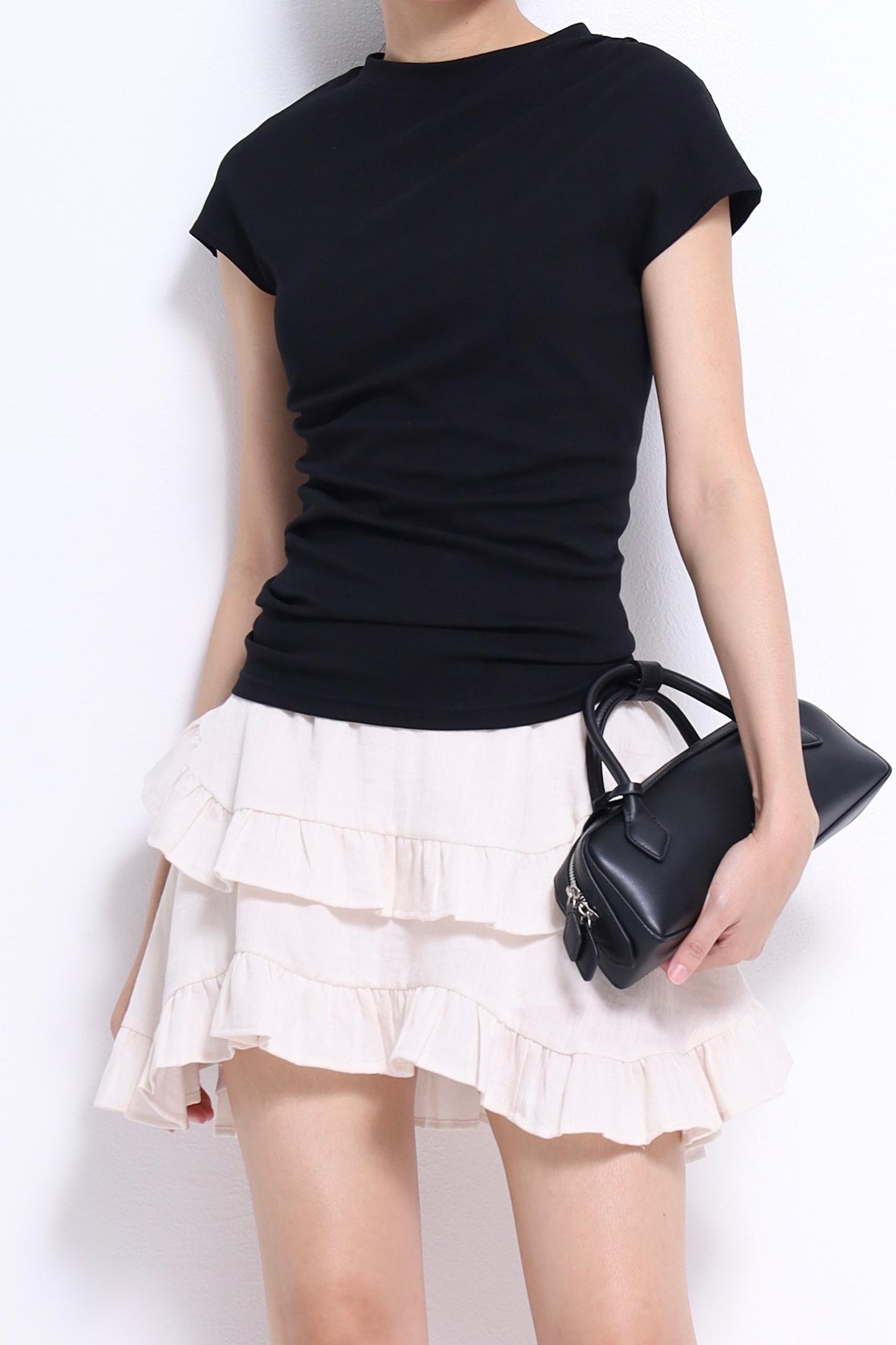 Janice Asymmetrical Knit Tee