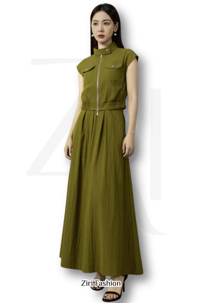 Ziri A-line Maxi Skirt
