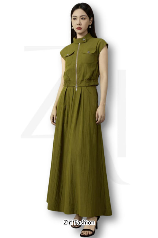 Ziri A-line Maxi Skirt