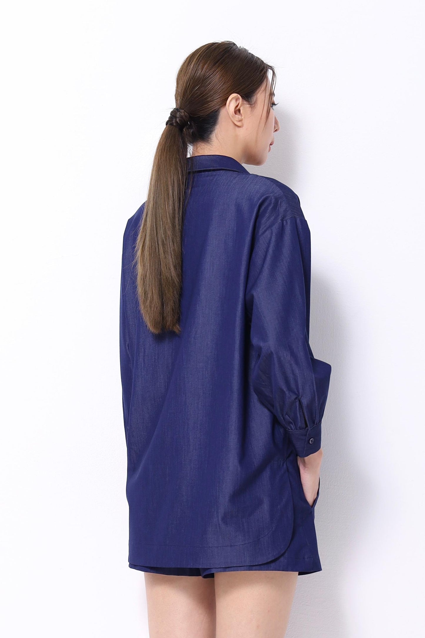 Zia V-Neck Oversized Shirt