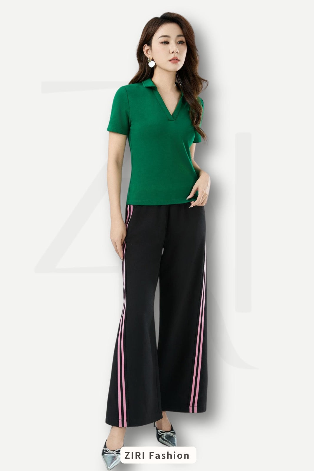 Ziri V-Neck Cotton Top