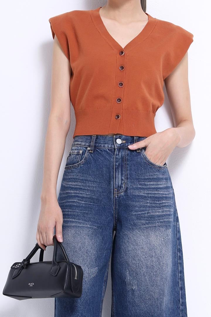 Josie V-Neck Cap Sleeve Knit