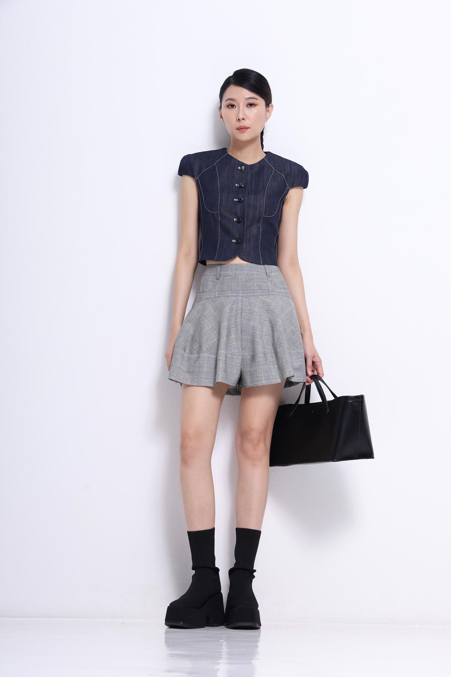 Gaby Denim Button Down Top