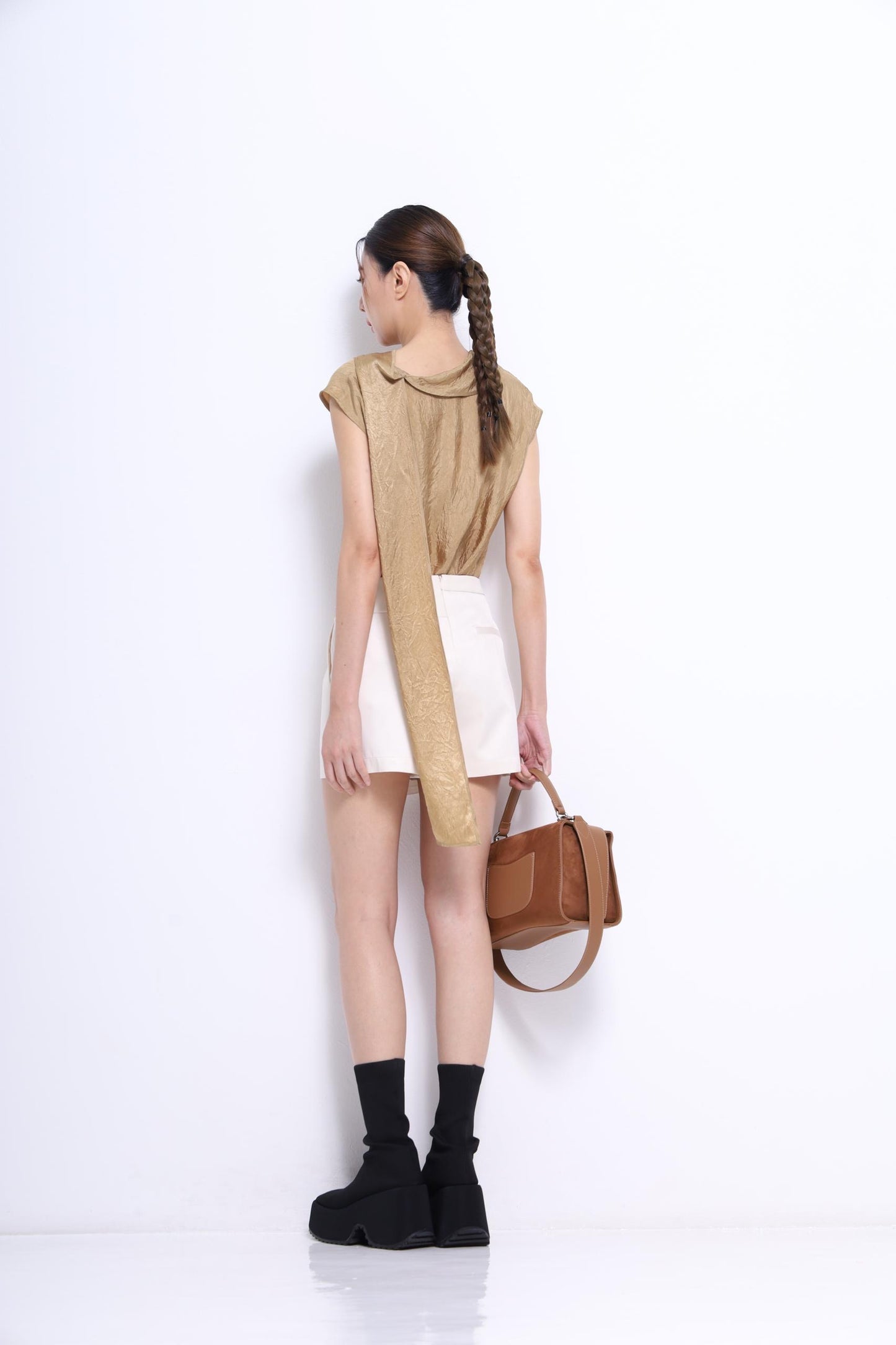 Elena Cowl Neck Satin Top