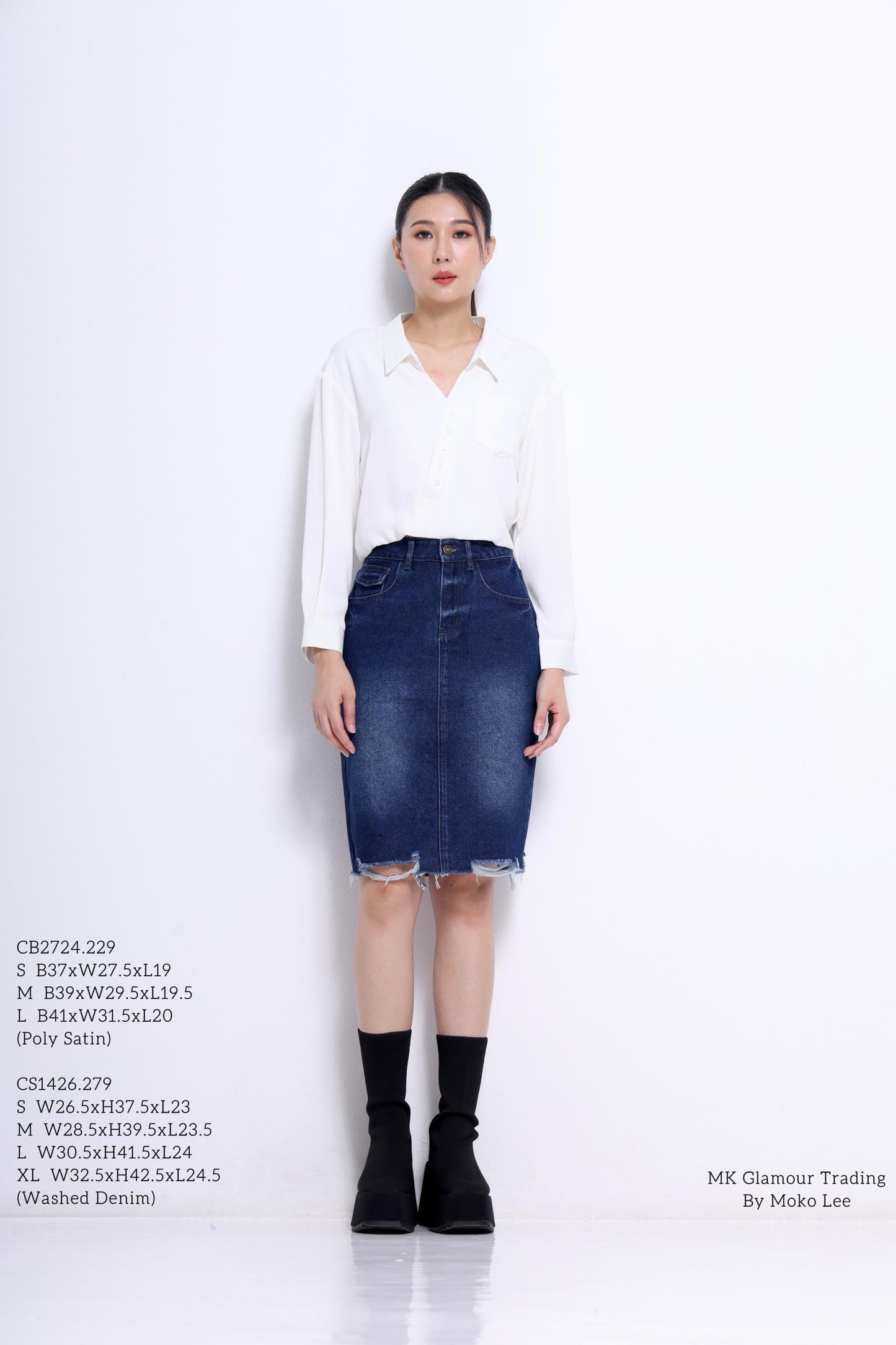 Valentina Asymmetrical Satin Blouse