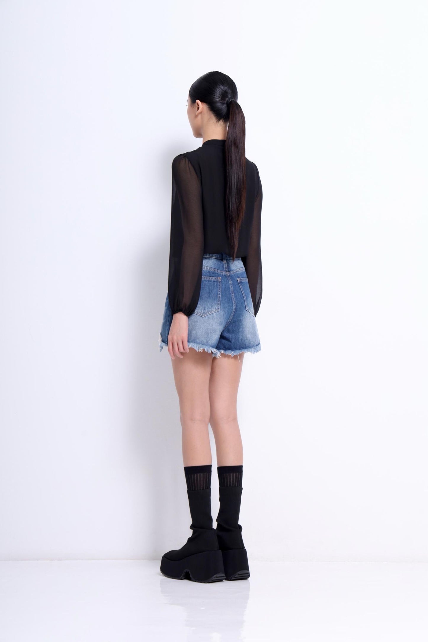 Ella Cascade Ruffle Blouse