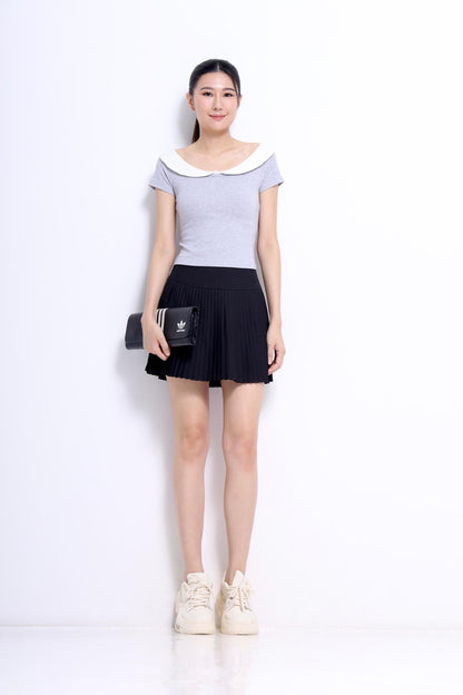Felise Contrast Collar Knit Top