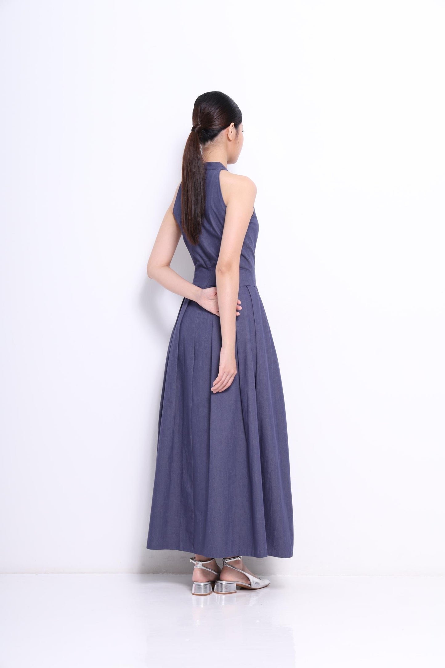 Lia Drop Waist Halter Dress