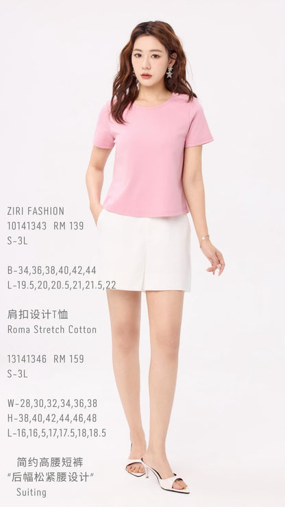 Ziri Button Embellished Tee