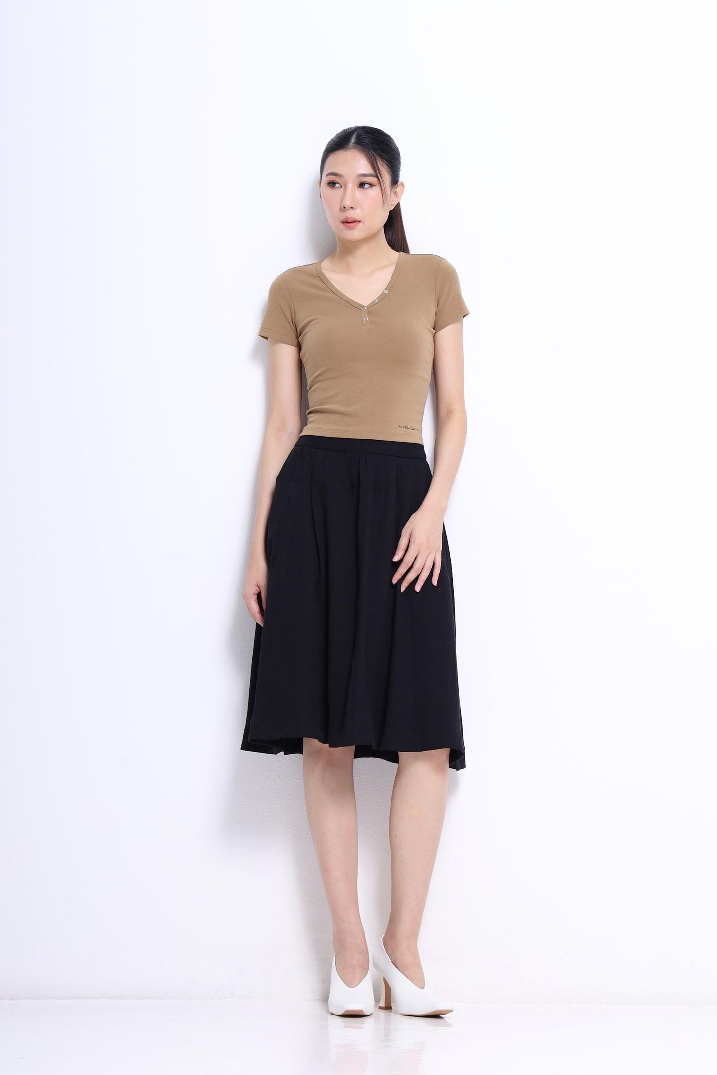Lindy A-line Midi Skirt
