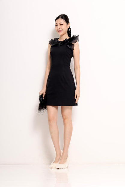 Eliza 3D Ruffle Midi Dress