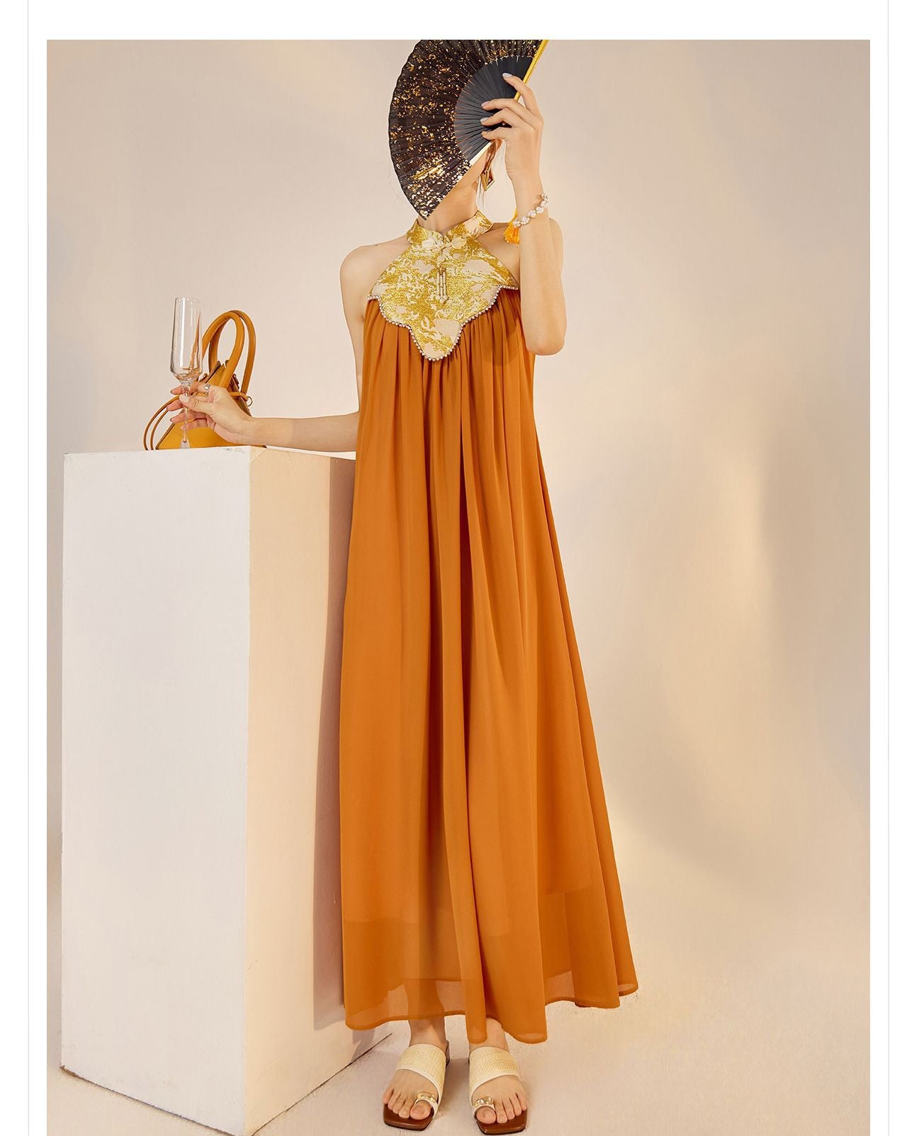 Ruyi Orient Halter Dress