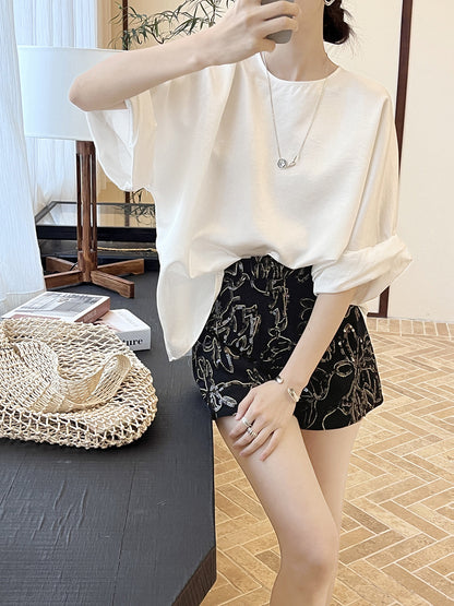 Hoo Oversized Satin Top