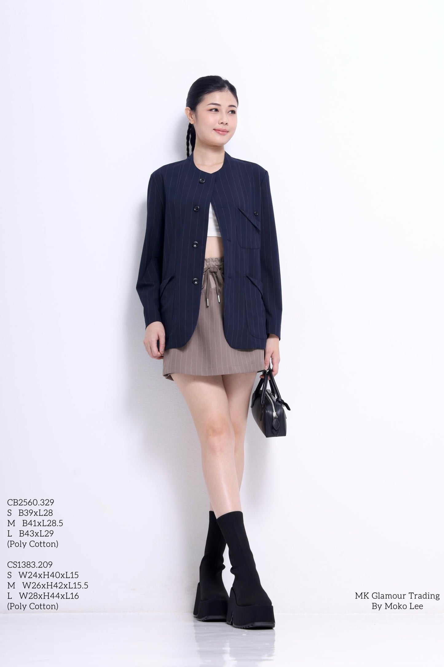 Dana Pinstripe Mini Skirt