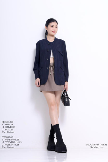 Dana Pinstripe Mini Skirt