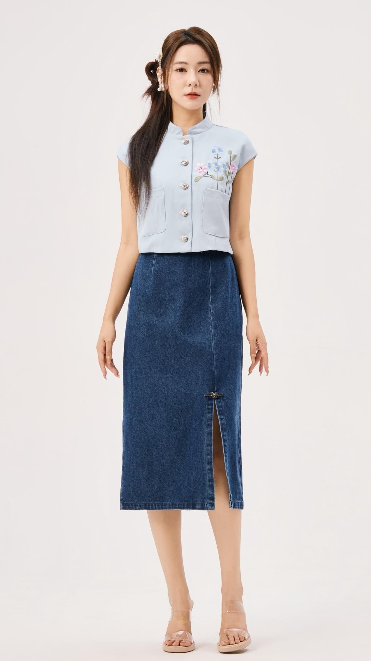 Jing Oriental Embroidered Vest Top