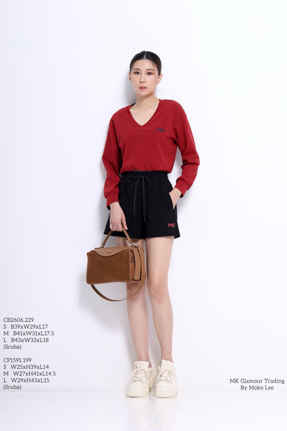 Moko Cropped V-neck Pullover