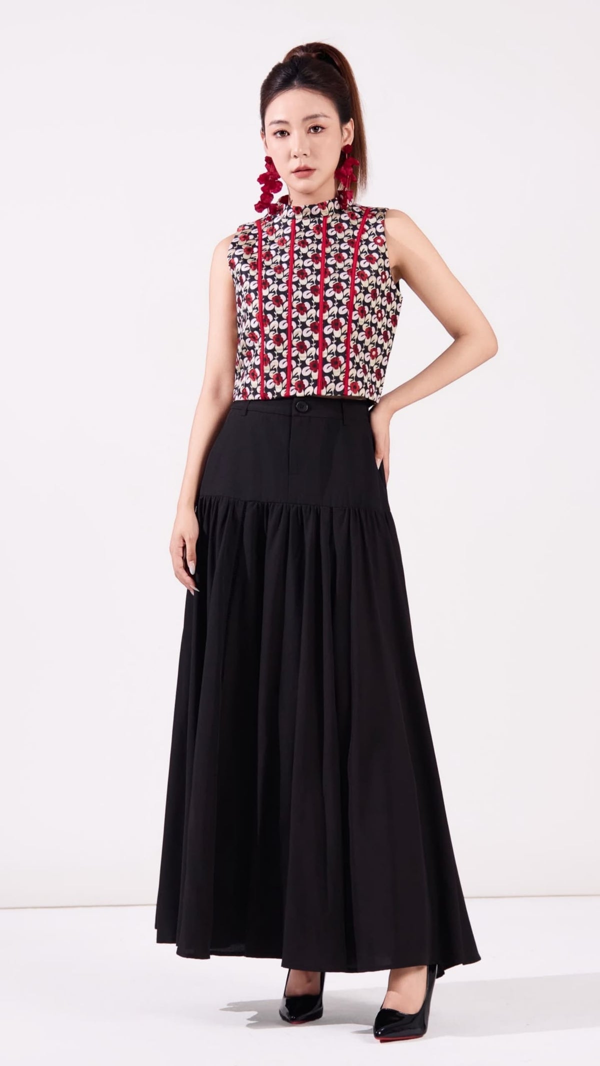 Hua Oriental Jacquard Top