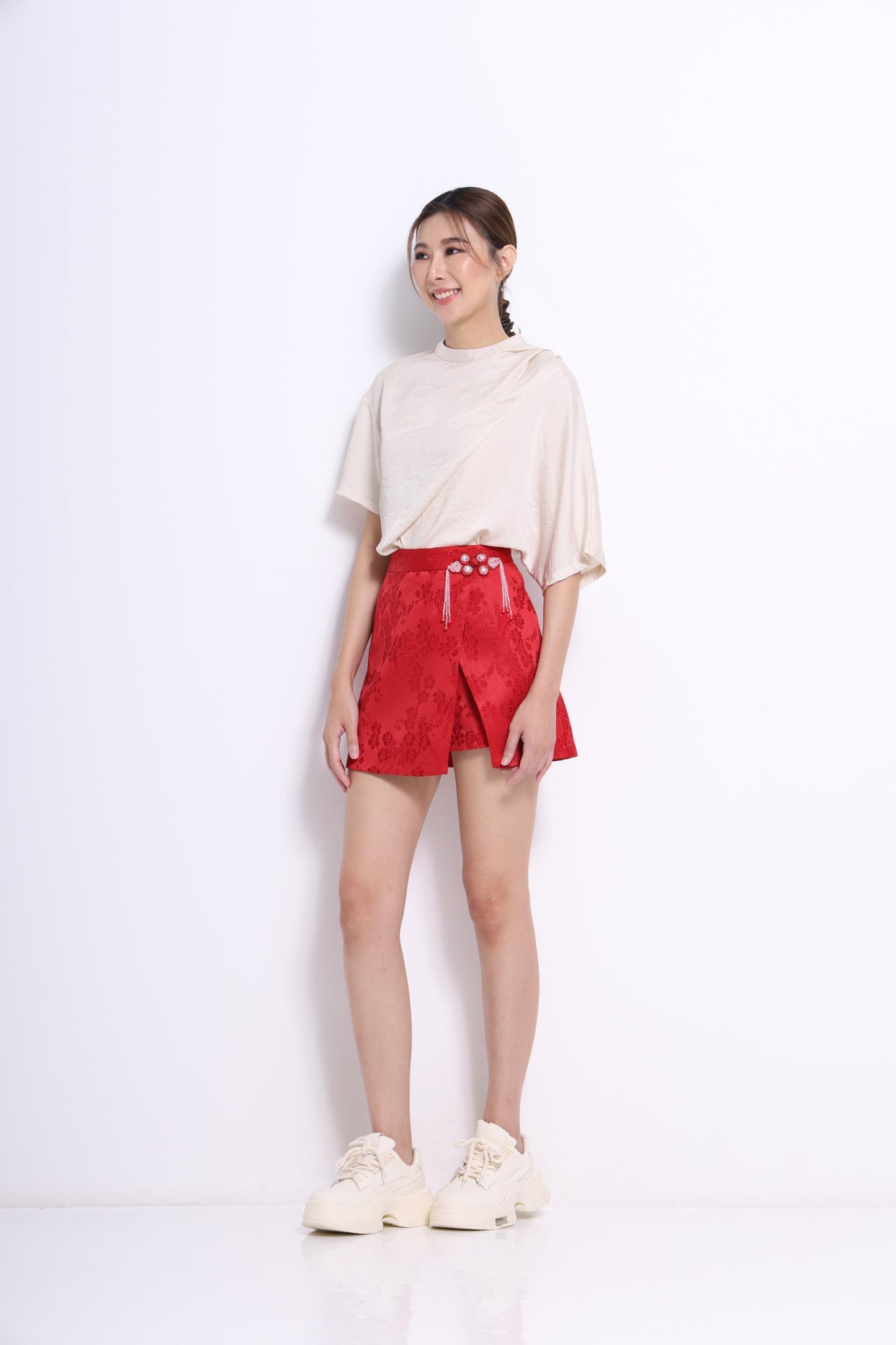 Nadya Asymmetrical Satin Top