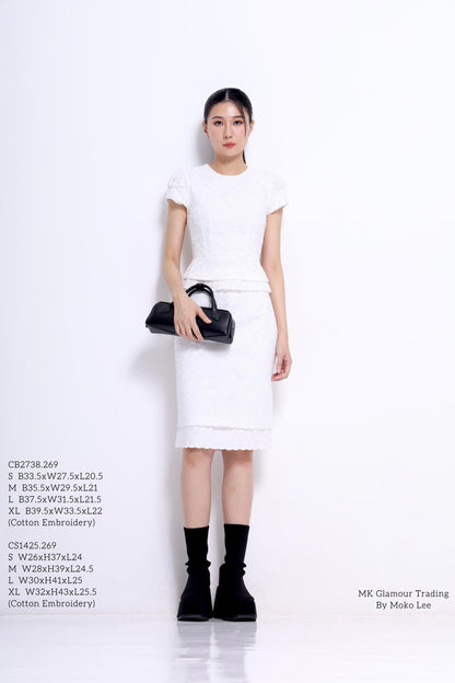 Stacey Lace Broderie Pencil Skirt