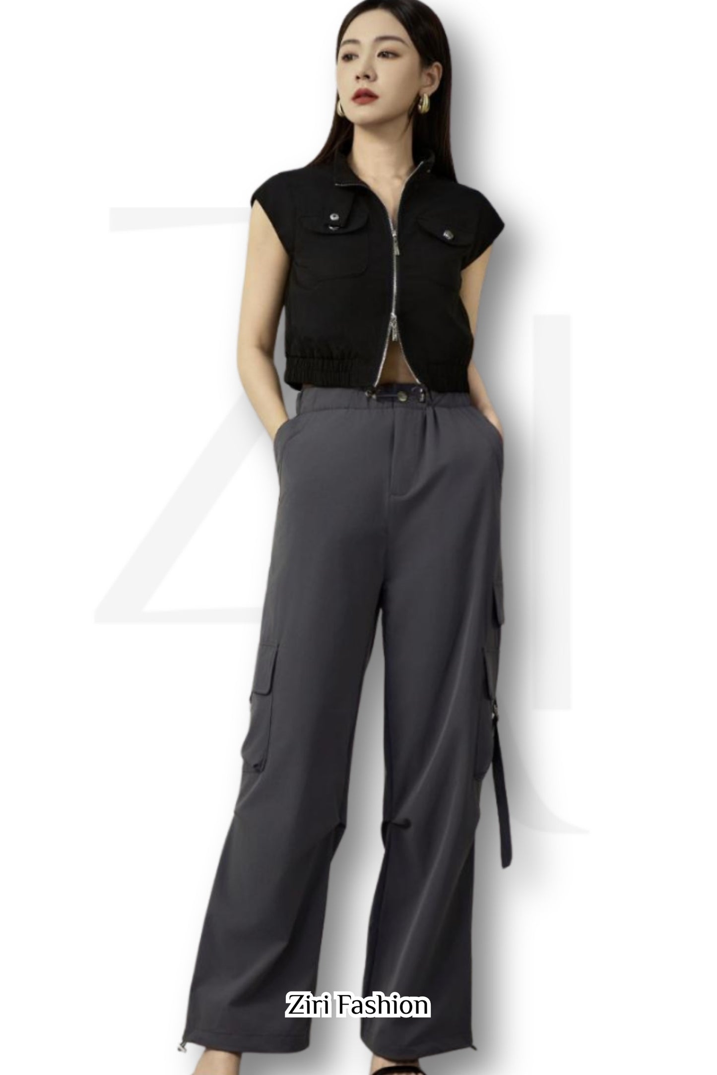 Ziri Biker Cropped Vest