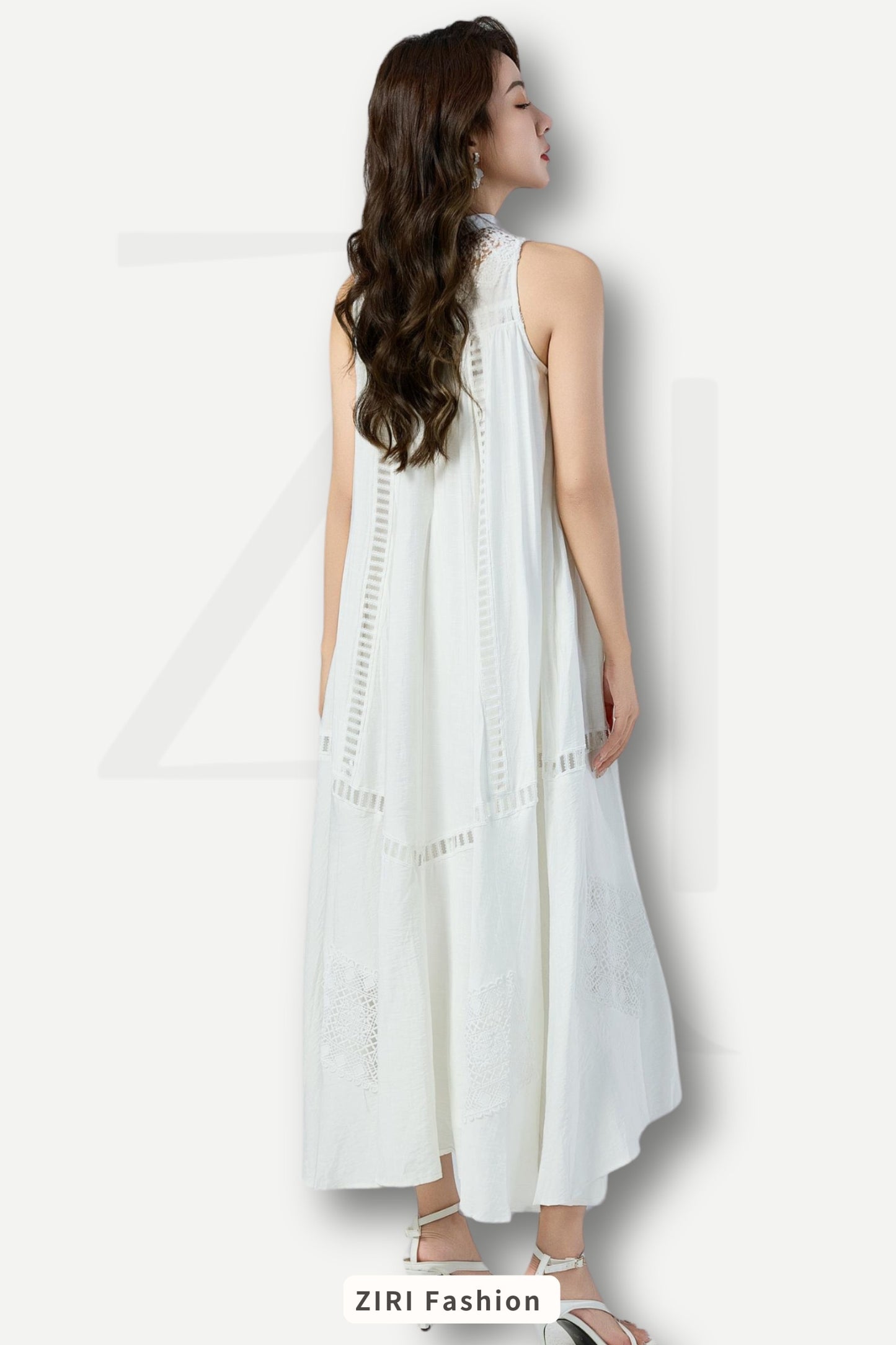 Ziri Broderie Tencel Dress