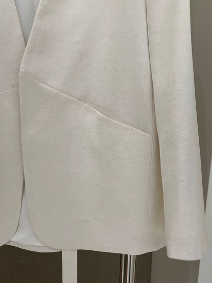 Zena Oversized Linen Blazer