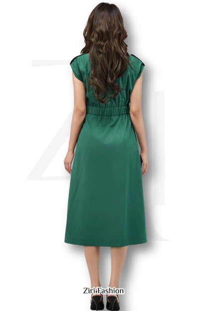 Ziri Trench Midi Dress