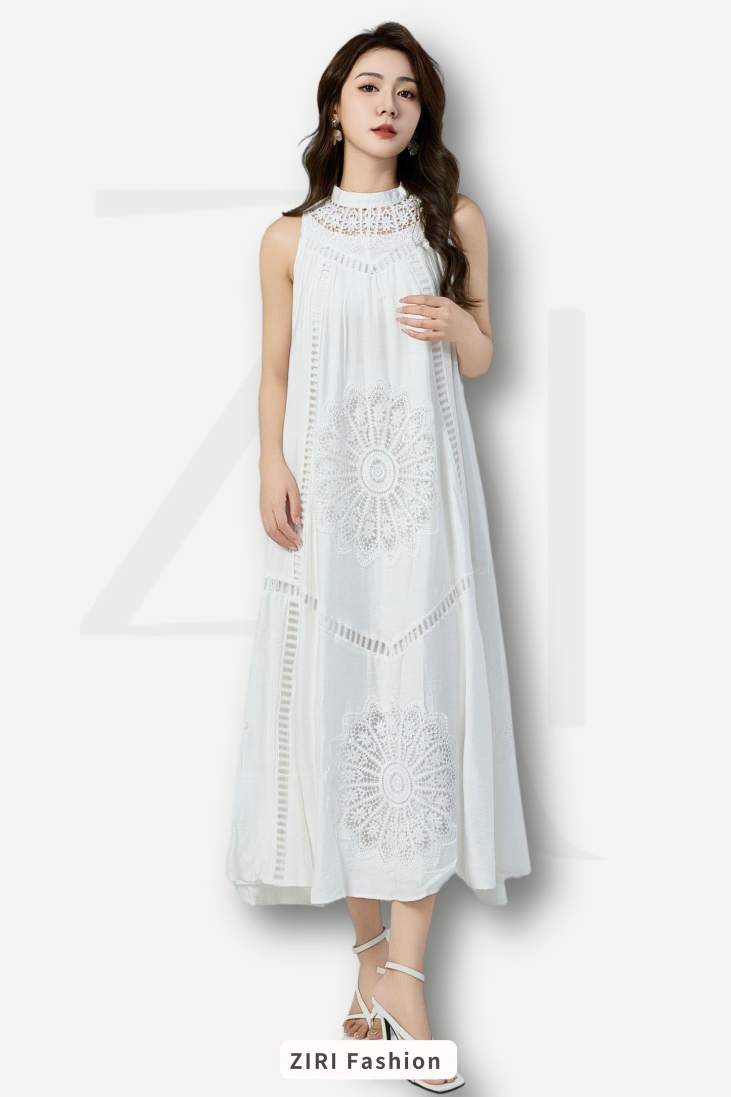 Ziri Broderie Tencel Dress
