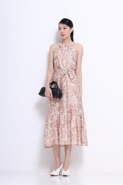 Mona Cut In Printed Dress