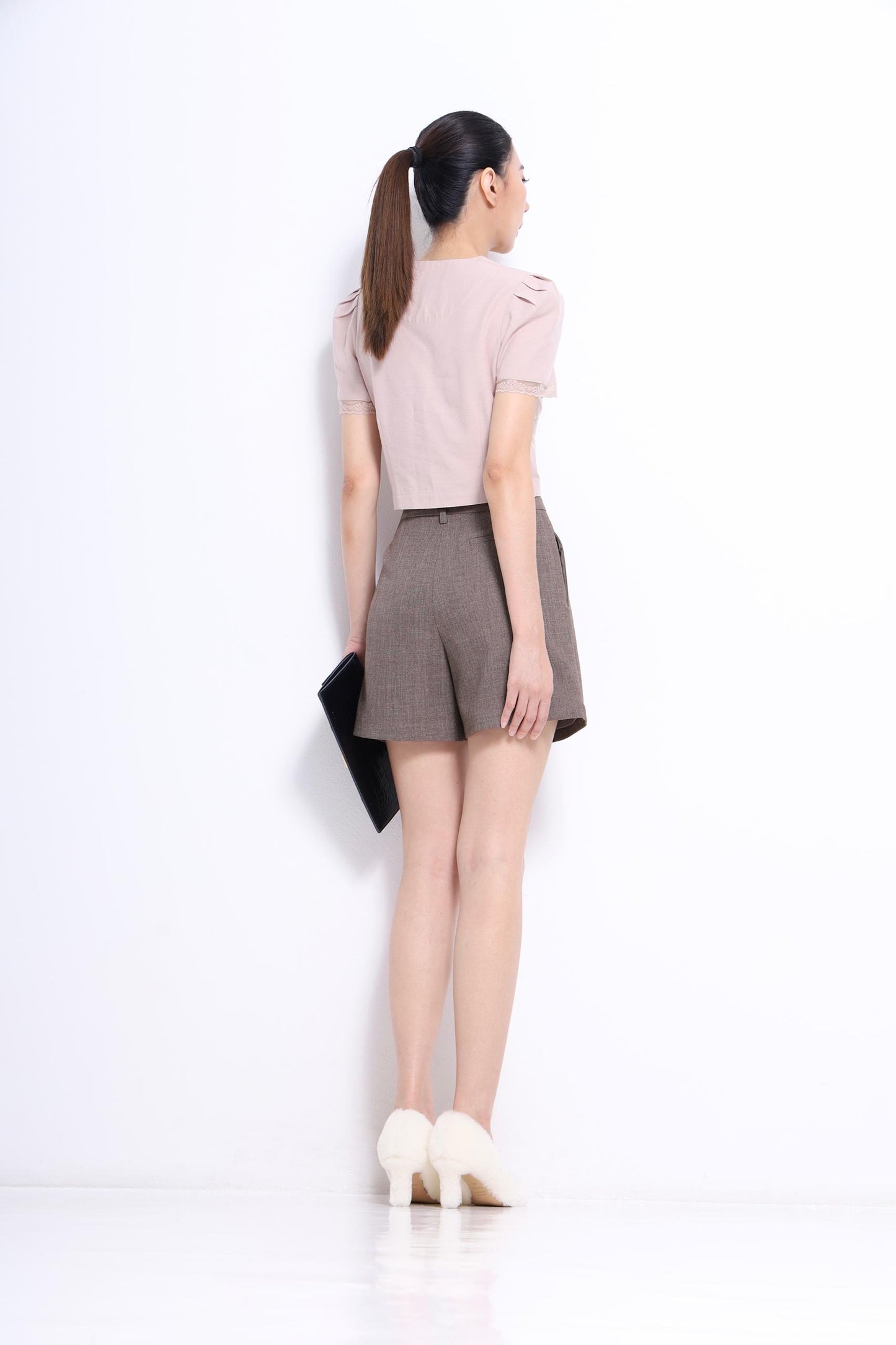 Lulu V-Neck Lace Ribbon Blouse