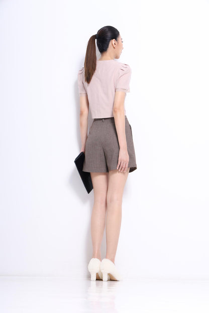 Lulu V-Neck Lace Ribbon Blouse