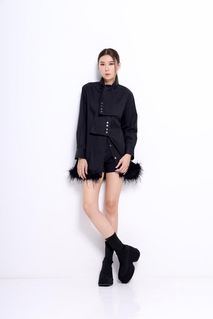 Jinny Feather Shirt Dress