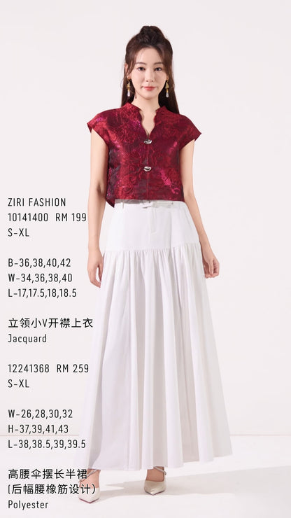 Lei Oriental V-Neck Qipao Top