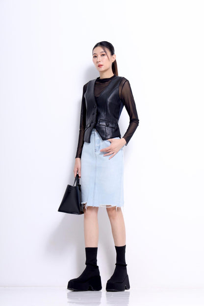 Olivia Faux Leather Vest