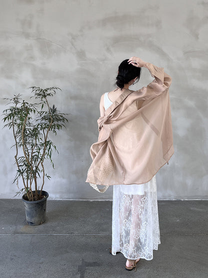 Hoo Bi-Material Shirt + Skirt Set